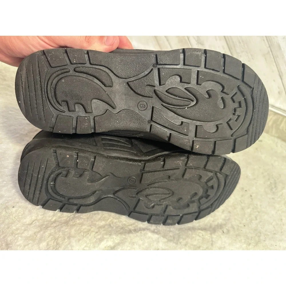 Ranger Snow Boots Mens Size 6 Black Front Zip Rubber Shell Winter Traction